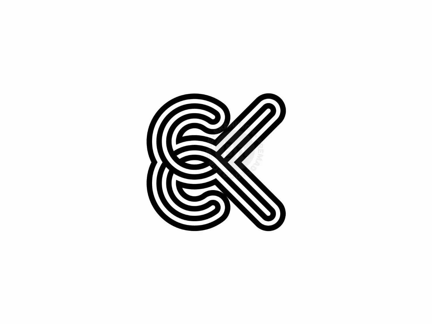 Ke Or Ek Chain Logo And Icon Design