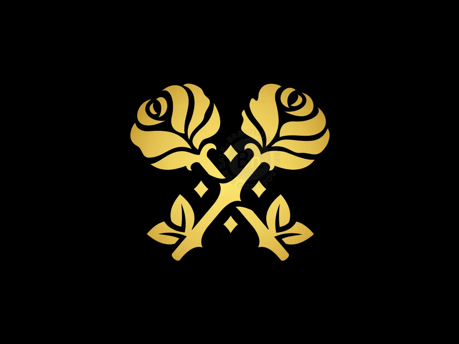 Rose Estates Golden Key Flowers Logo