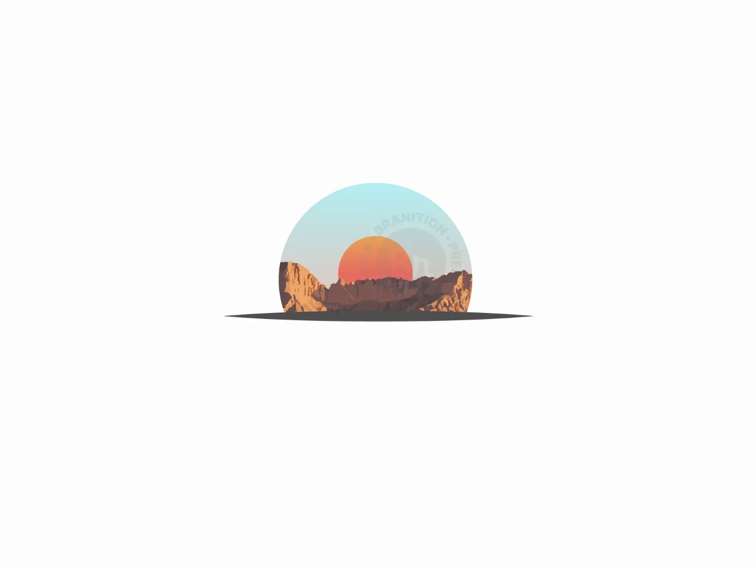 Sunset Over Desert Peaks Logo