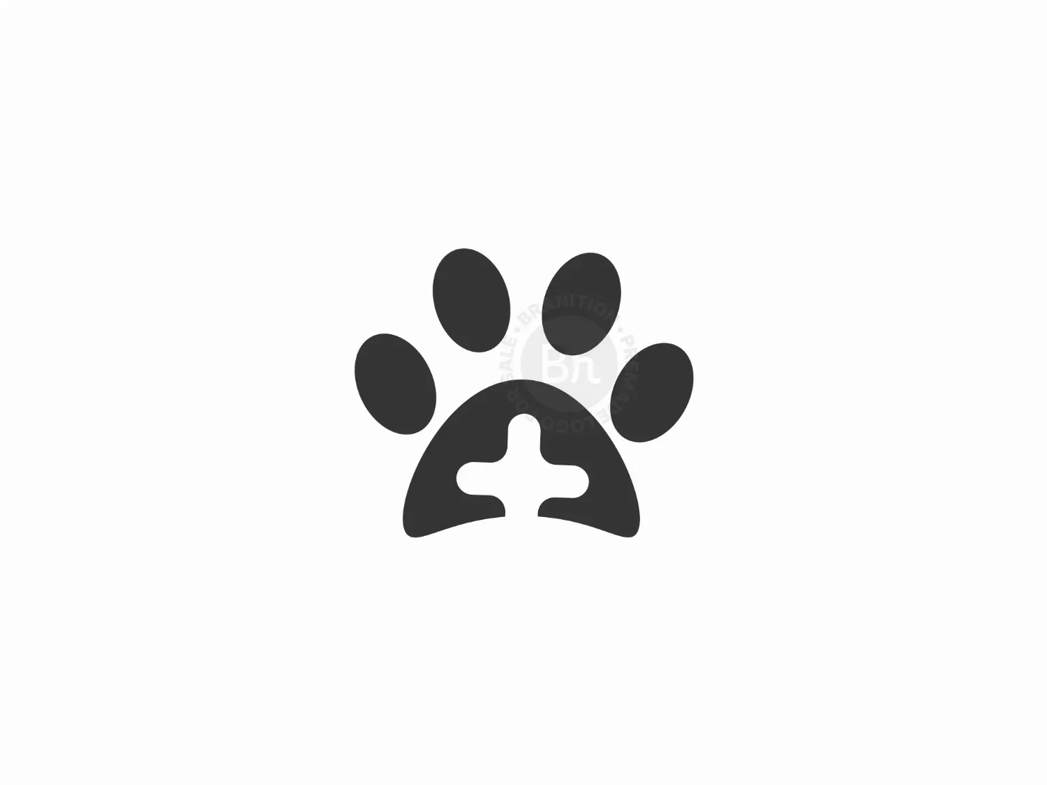 Minimalist Paw Print Logo