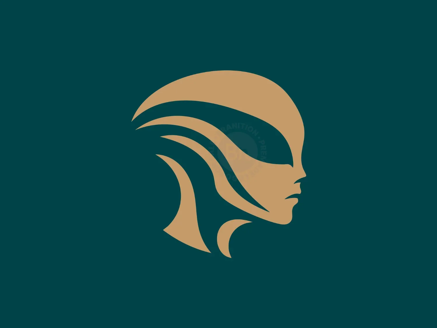 Modern And Elegant Alien Head Logo