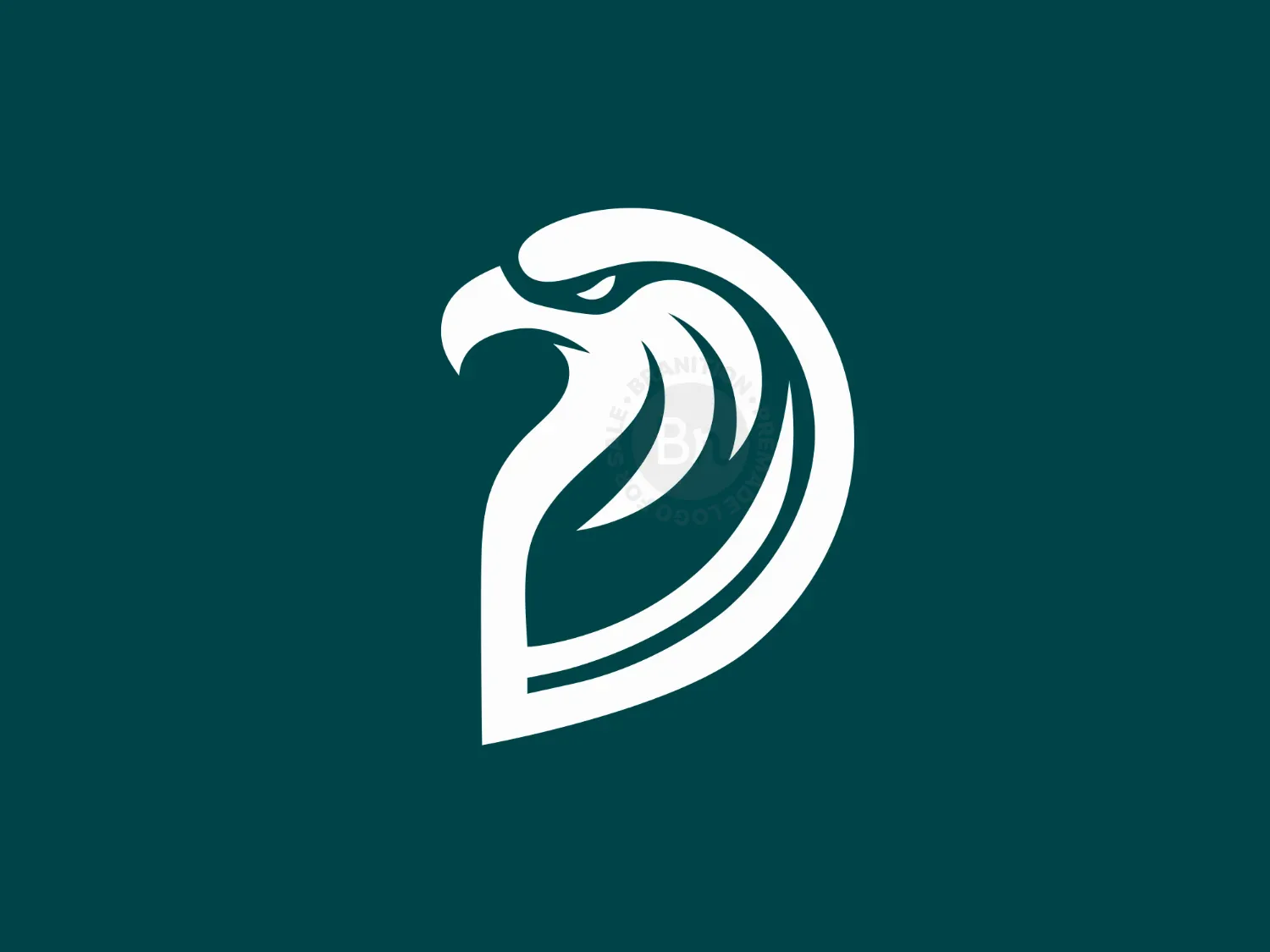 Abstract And Elegant Letter D With Eagle Head Logo