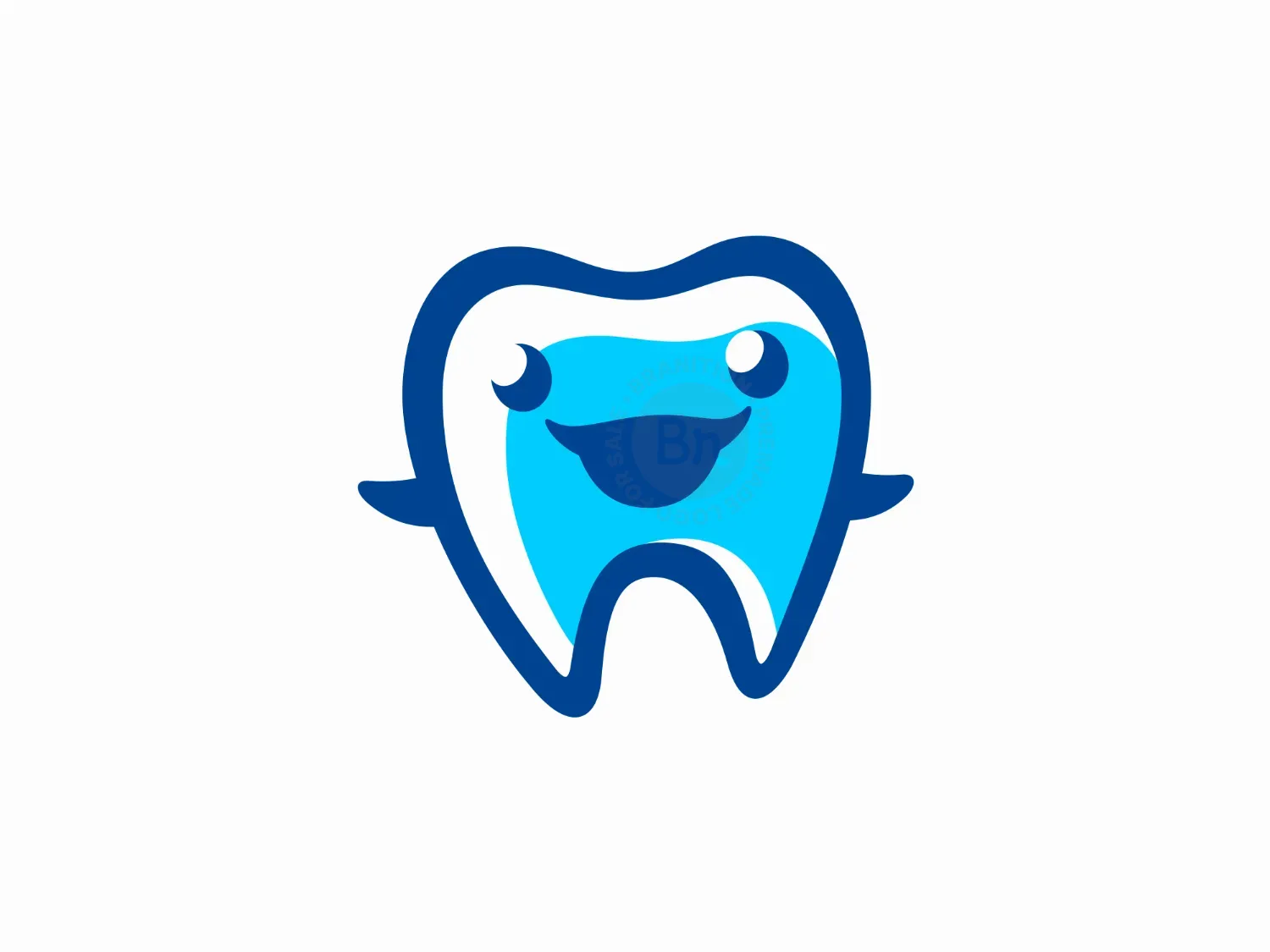 Happy Blue Tooth Pediatric Dentist Logo