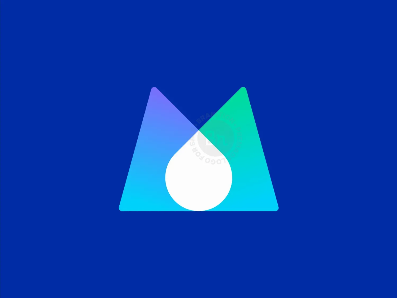 Letter M Drop/water Logo Design