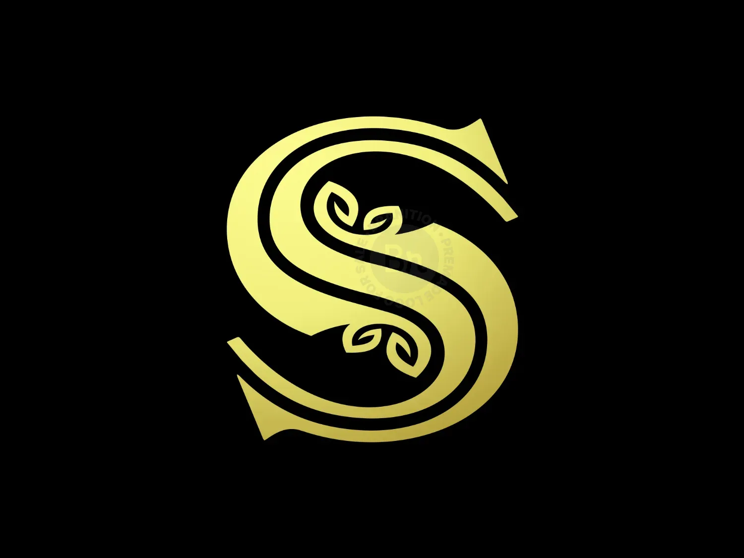 Letter S Silmarillion Ornamental Gold Logo