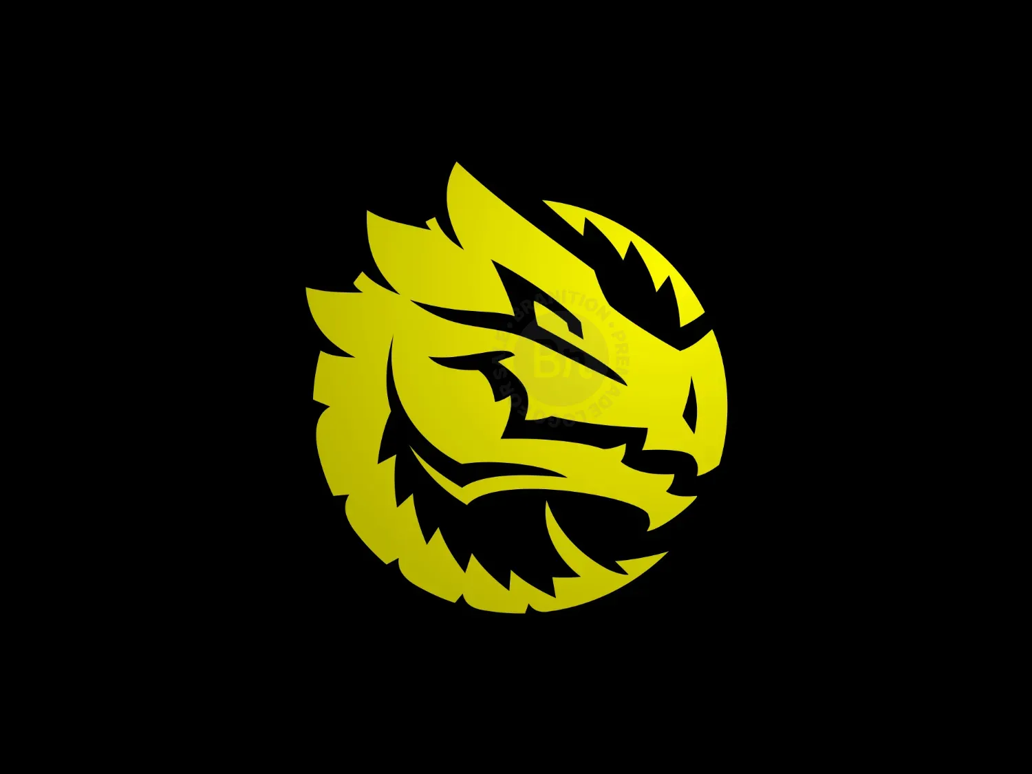 Raptor Head Circle Dragon Predator Logo