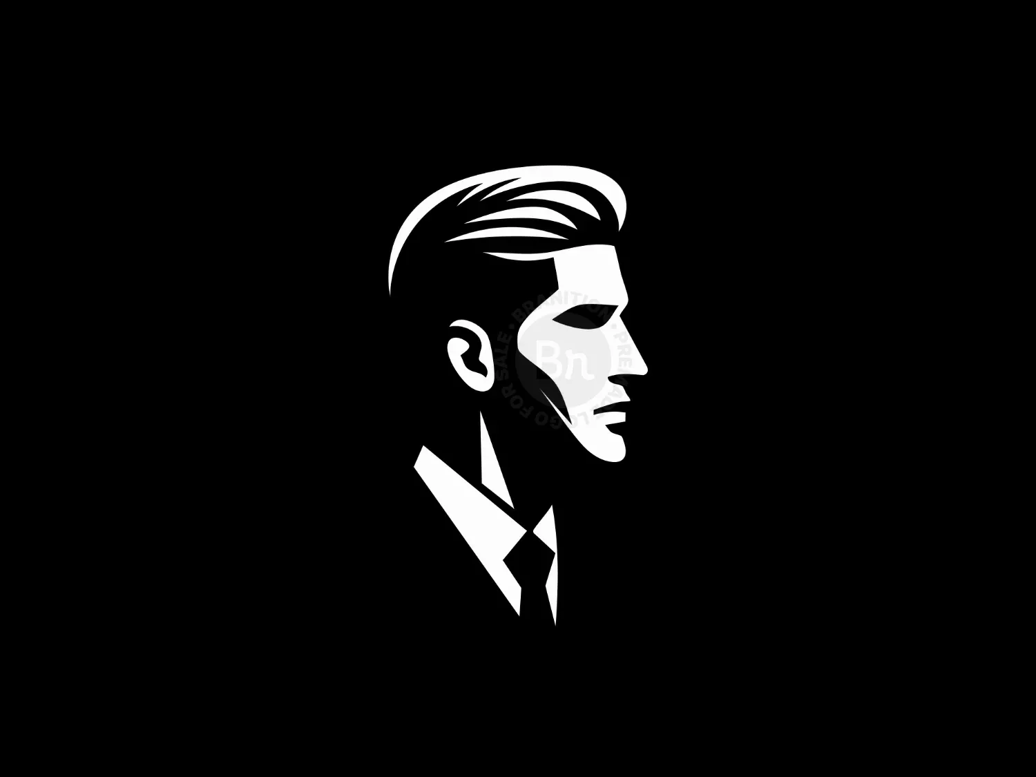 Elegant And Modern Man Face Logo