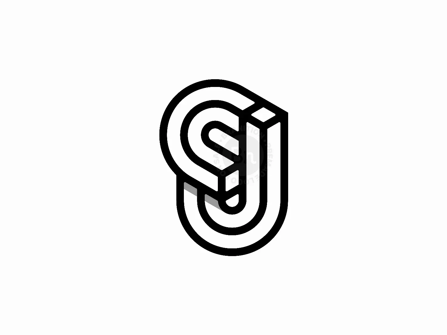 Letter CJ Initial JC Logo