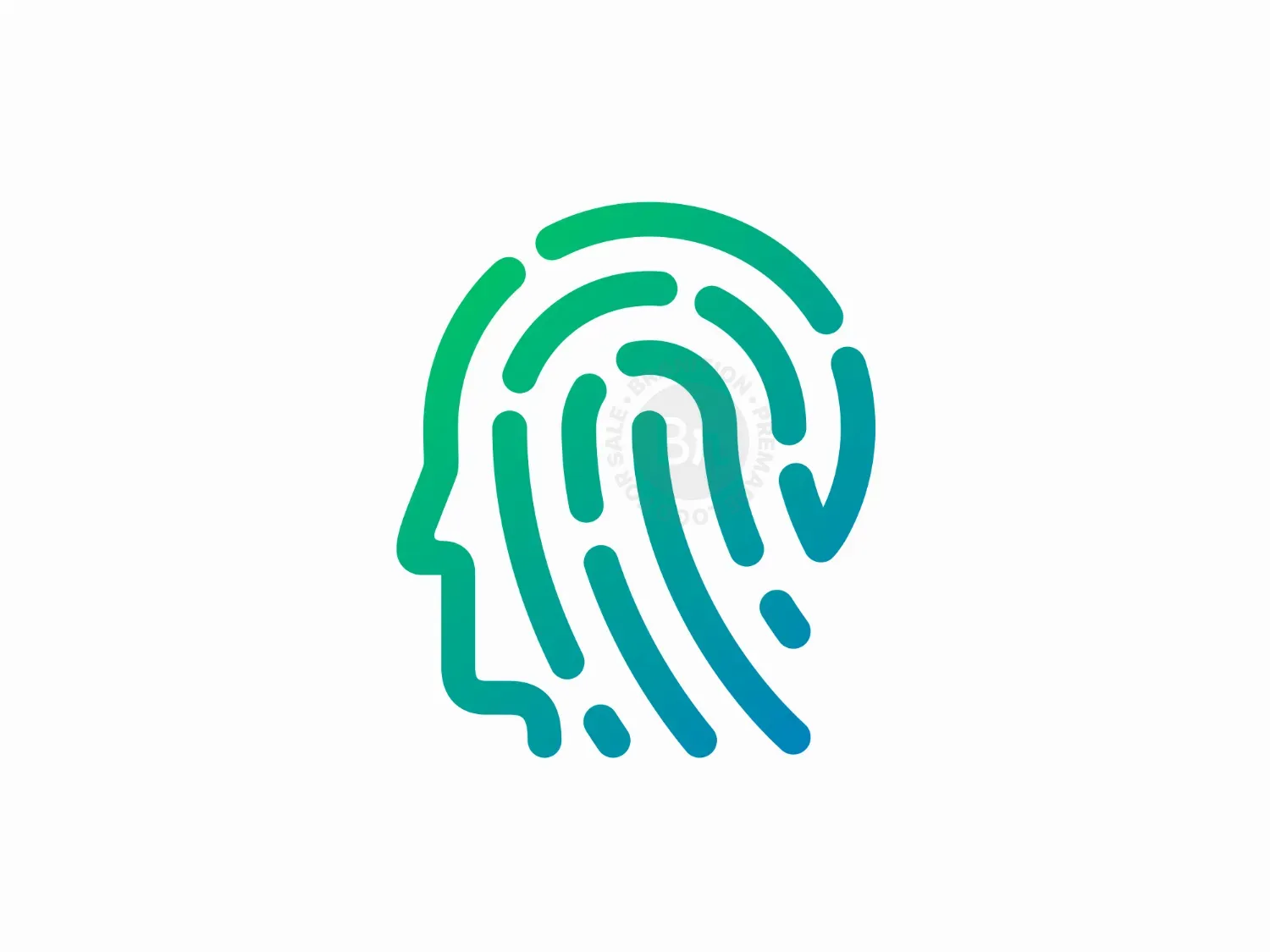 Biometric Human Security Fingerprint Logo