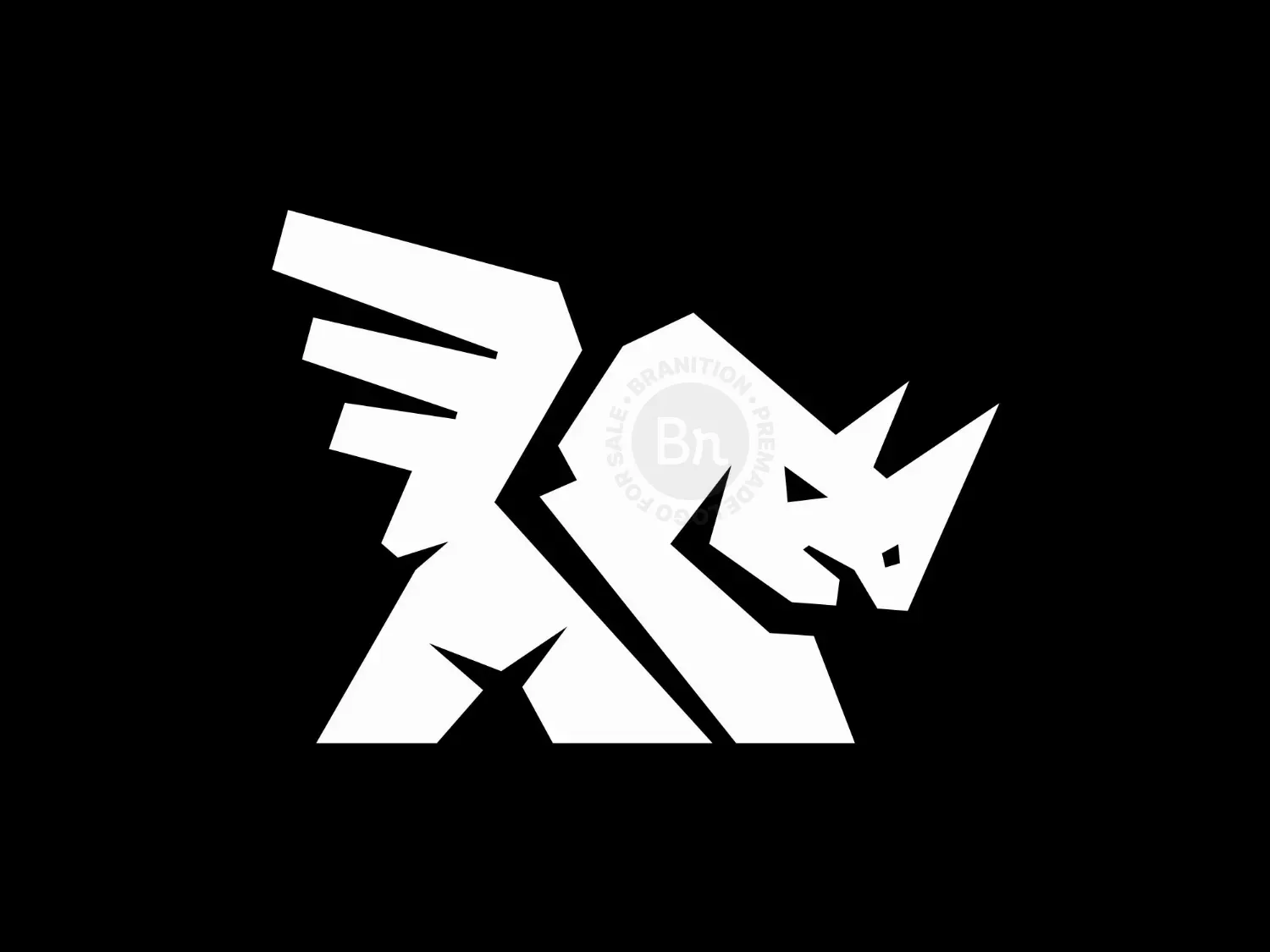 Rhino Wings Geometric Logo