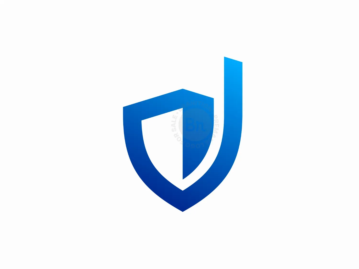 D Shield Blue Modern Logo