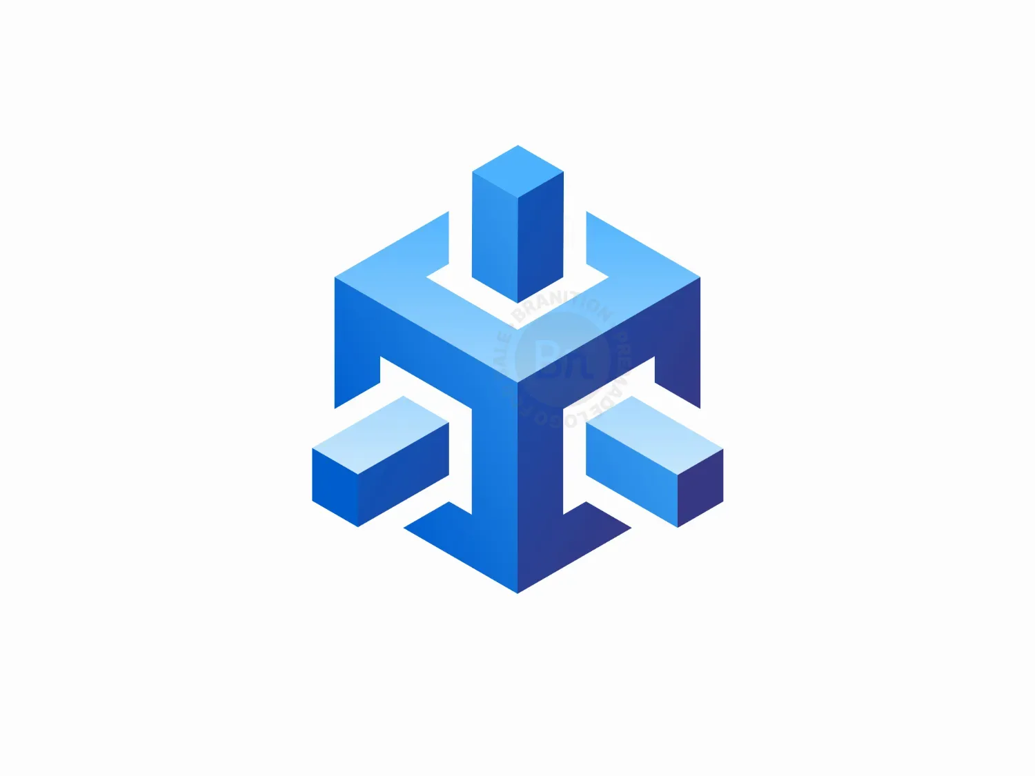 Modern 3d Geometric Cube Logo