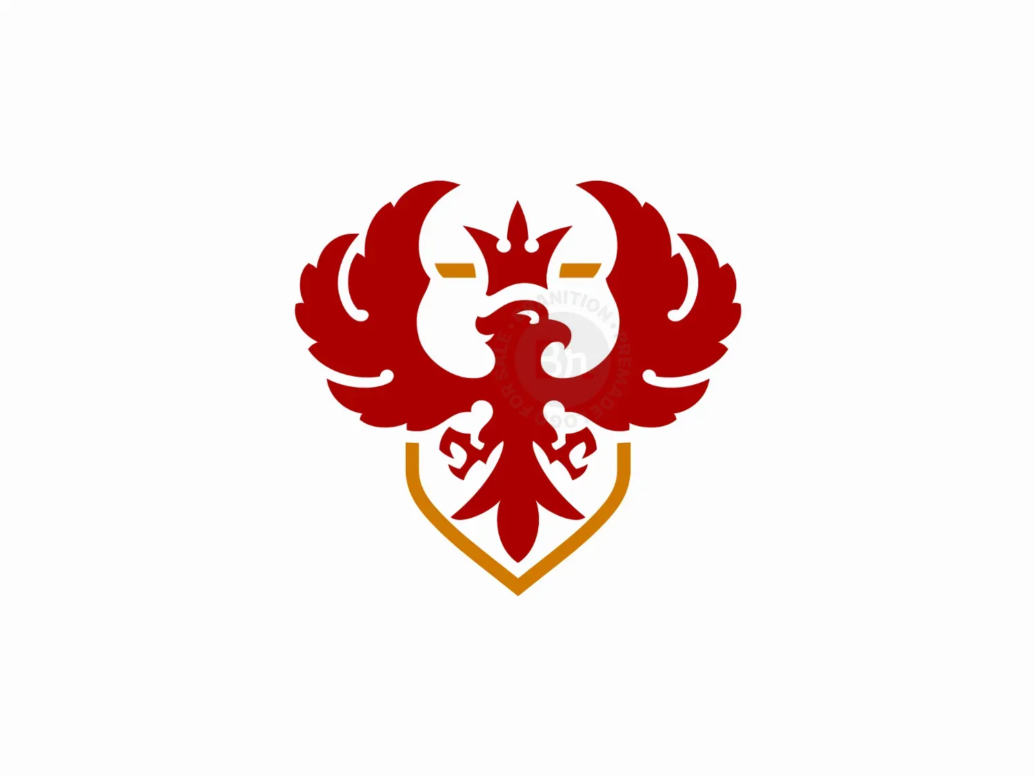 Red Falcon Heraldic Bird