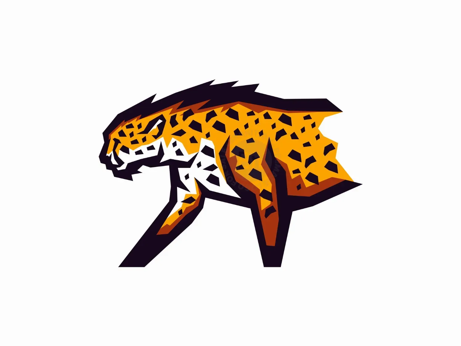 Cheetah Illustration Logo