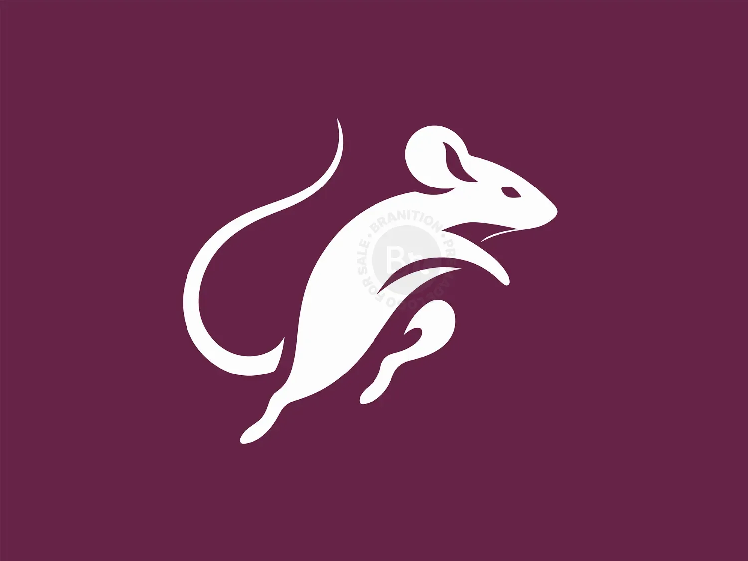 Modern And Elegant White Mouse Logo