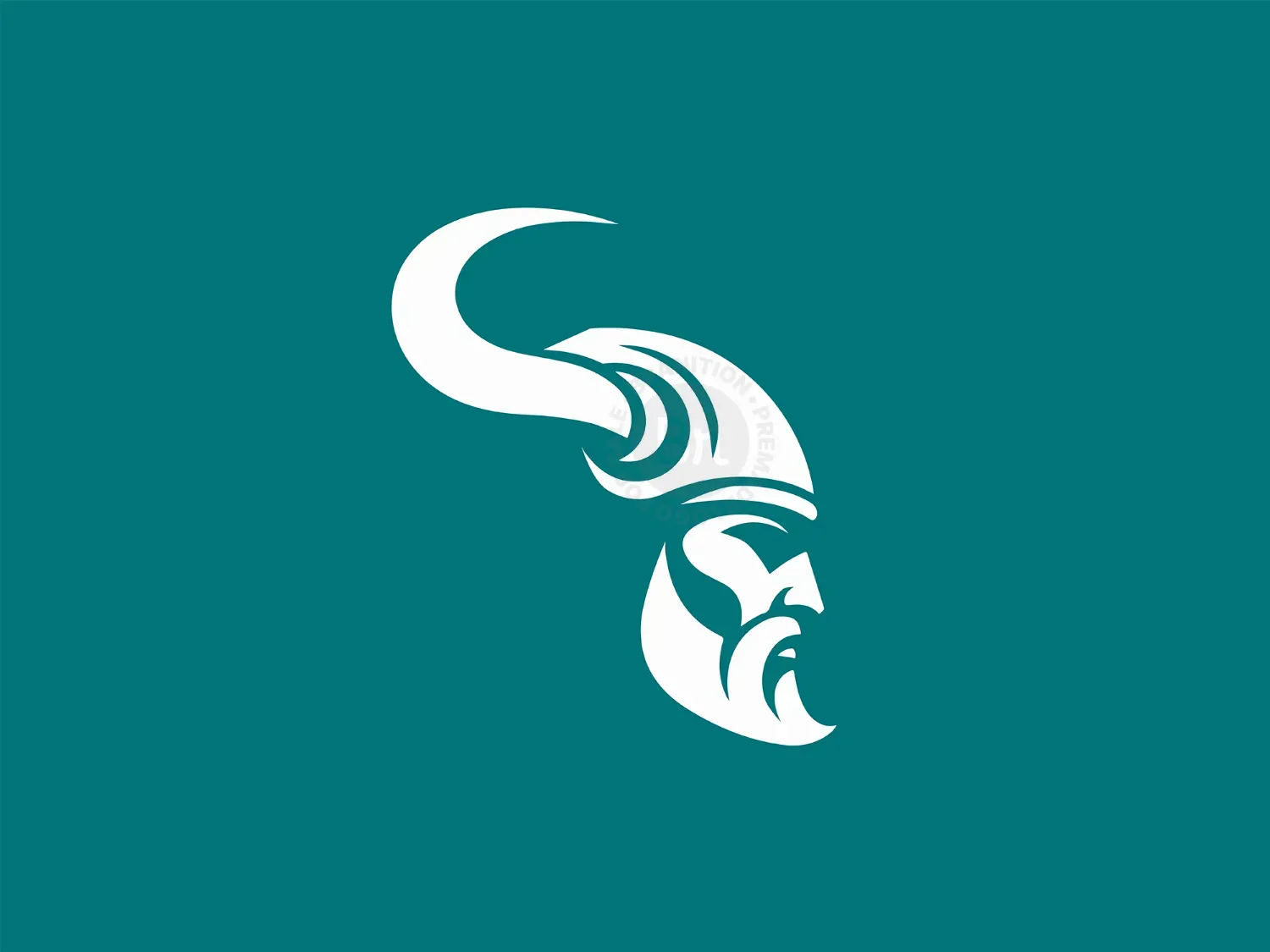 Elegant And Modern Viking Warrior Head Logo