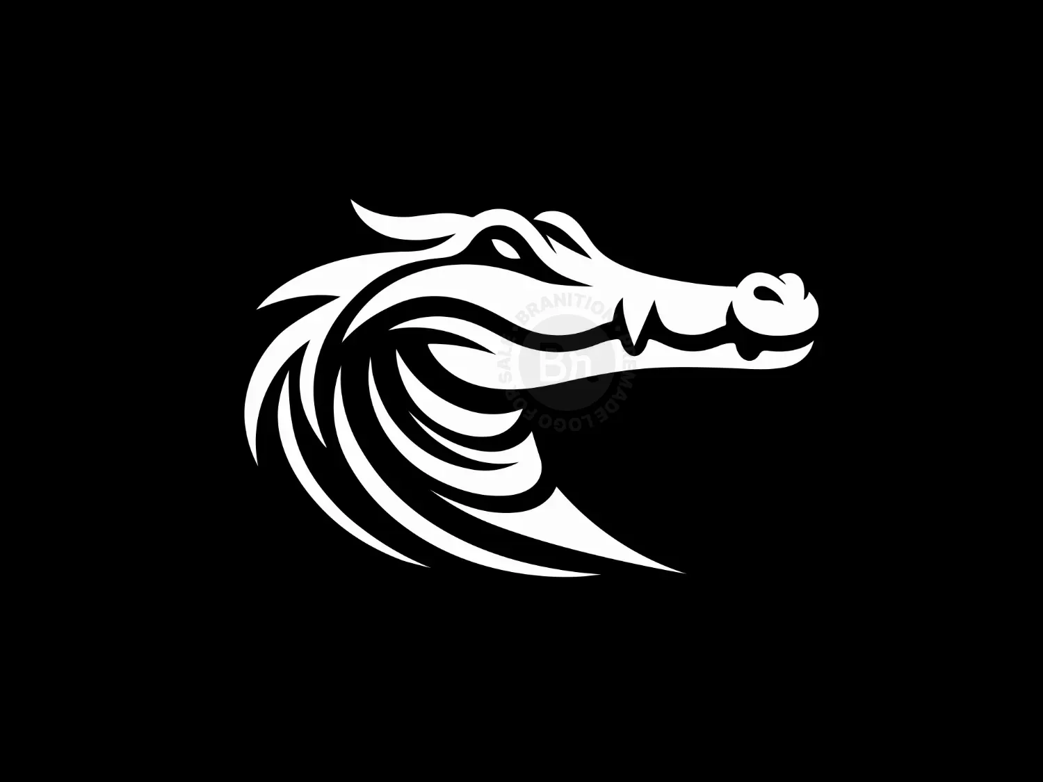 Elegant Crocodile Head Logo