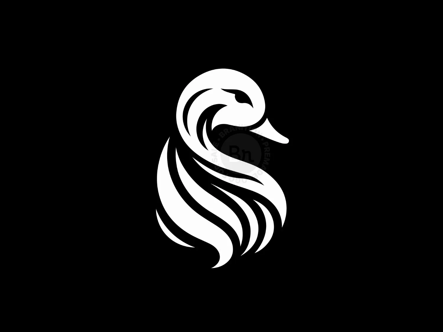 Elegant Baby Swan Logo