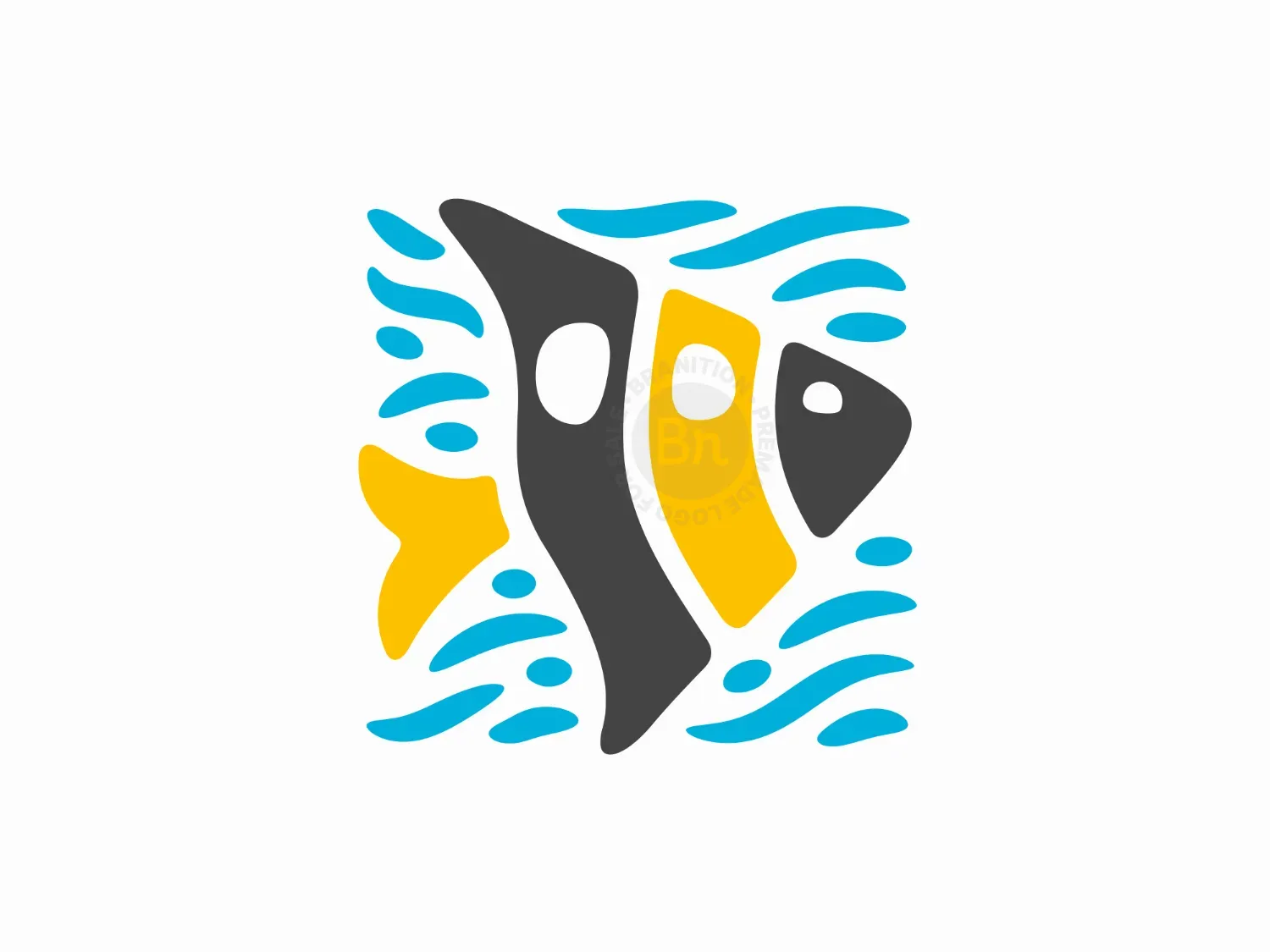 Fish Colorful Square Logo