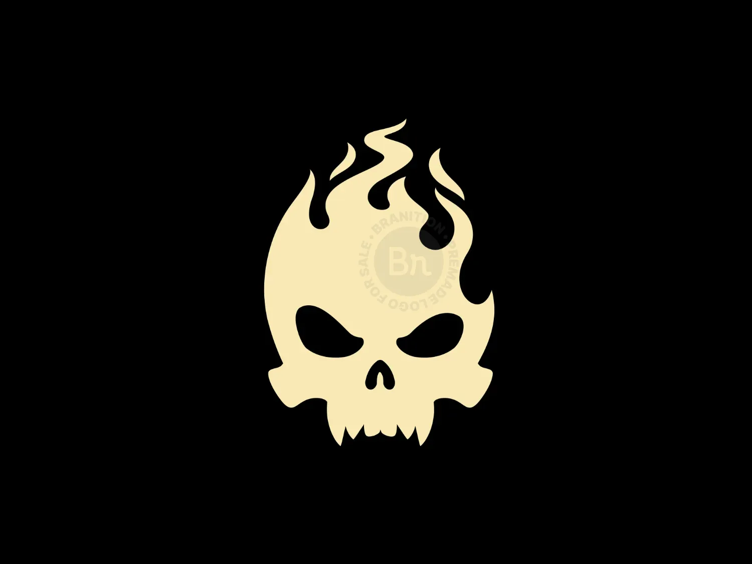 Fire Smoke Skull Logo