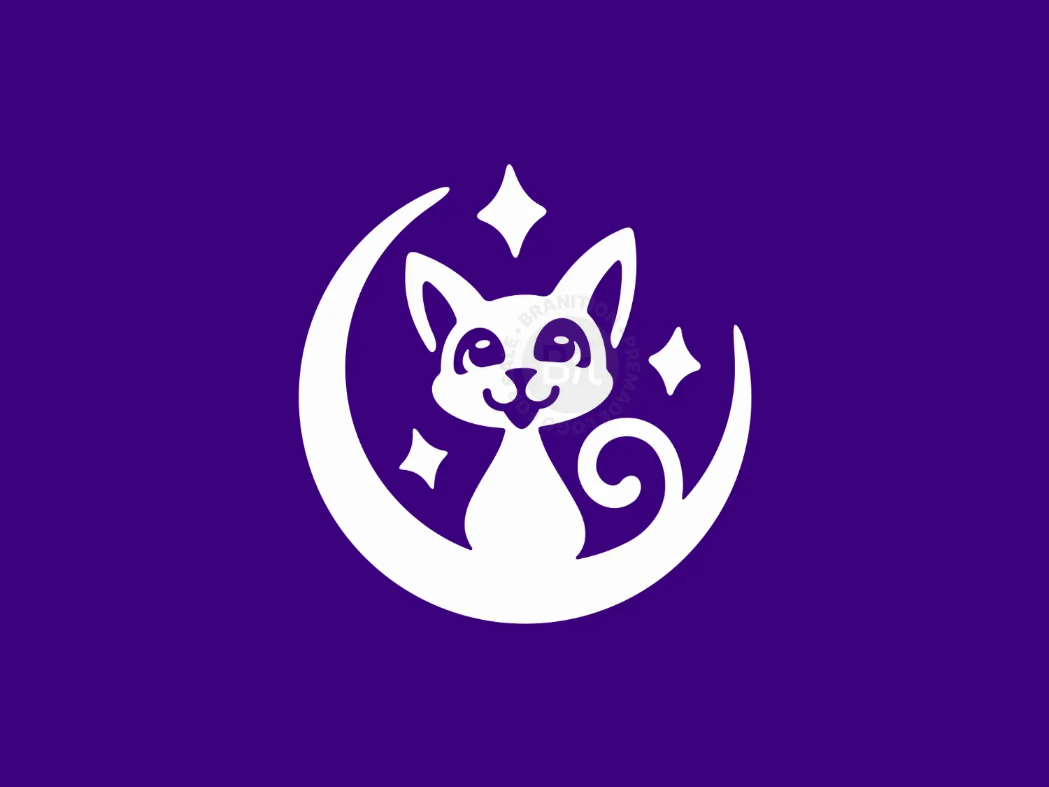 Blue Moon Cat Mascot