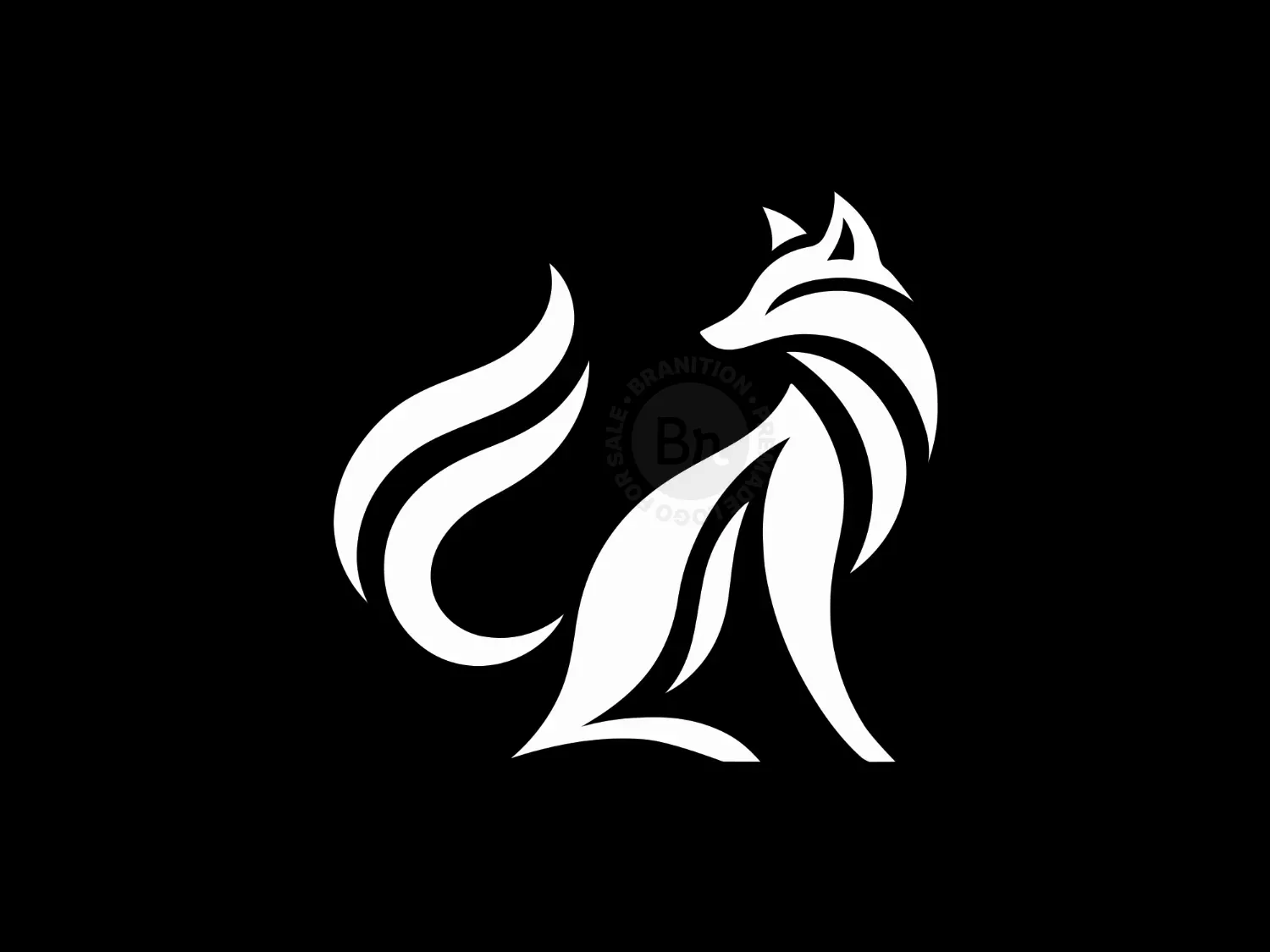 Abstract And Elegant Fox Logo