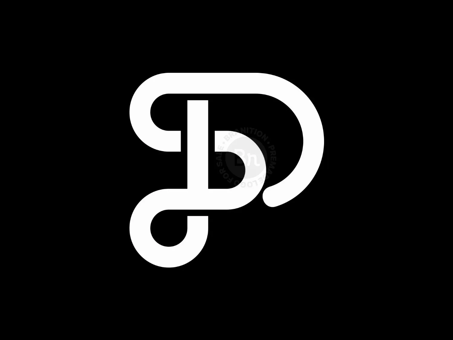 letter p line logo logo 1