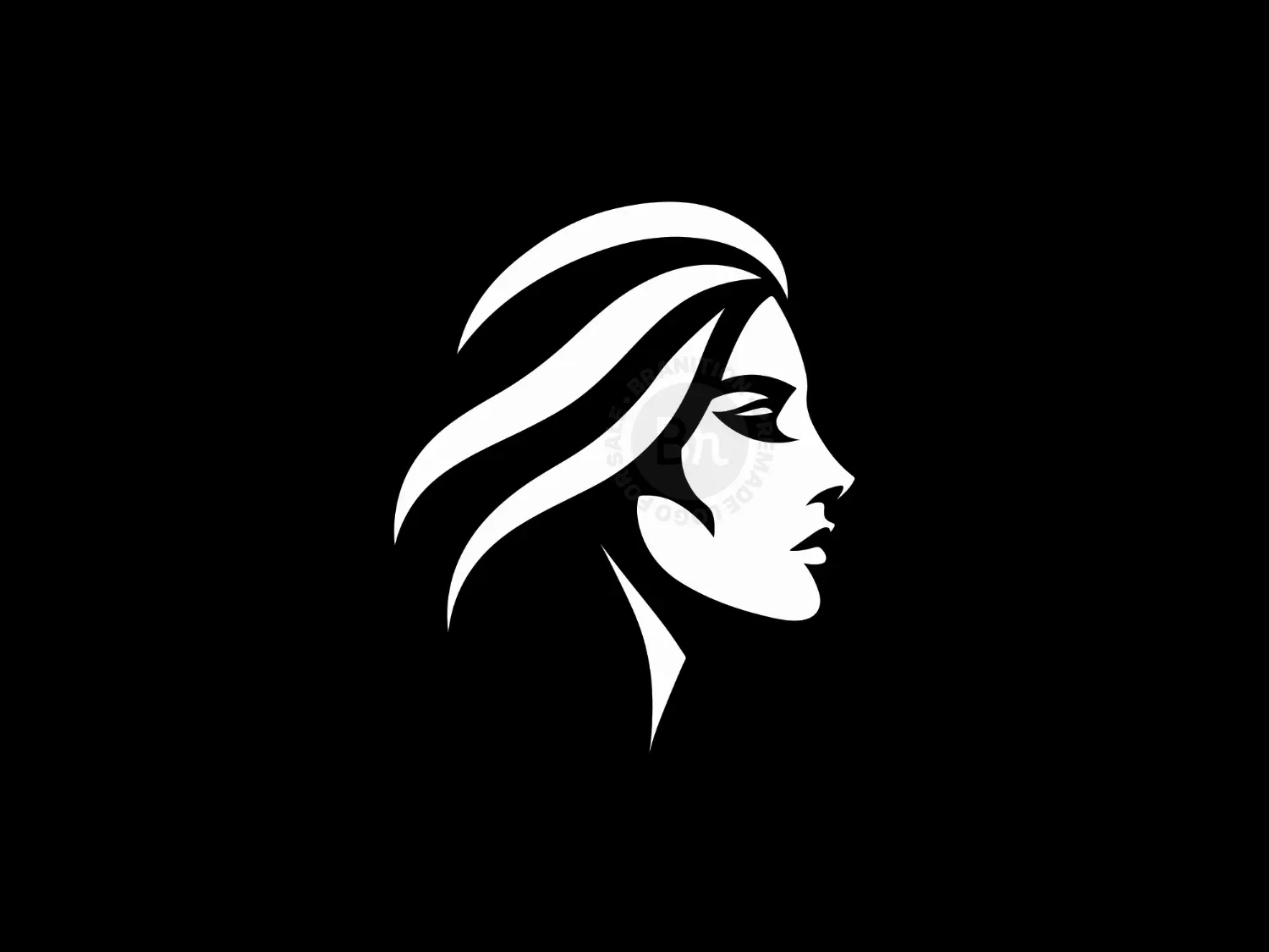 Elegant And Modern Woman Face Logo