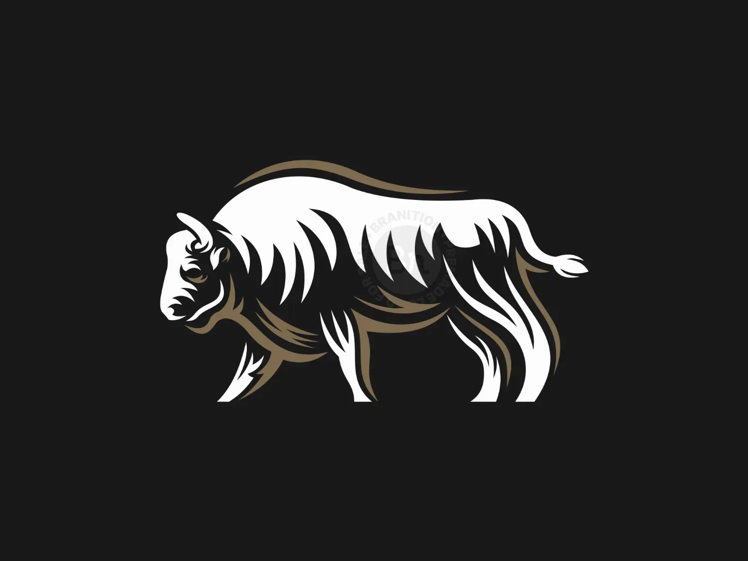 Bison Illustration Logo