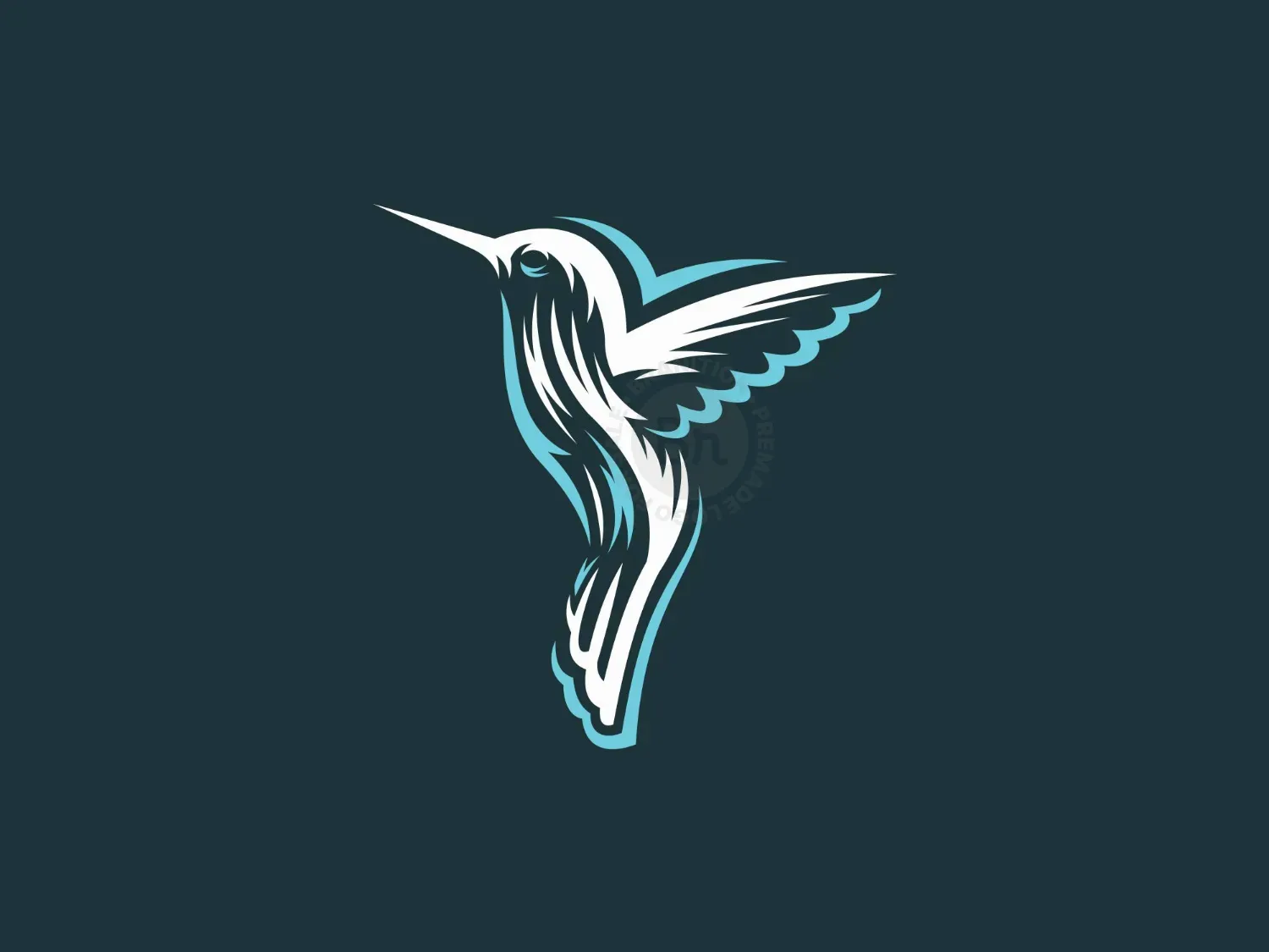 Hummingbird Illustration Logo