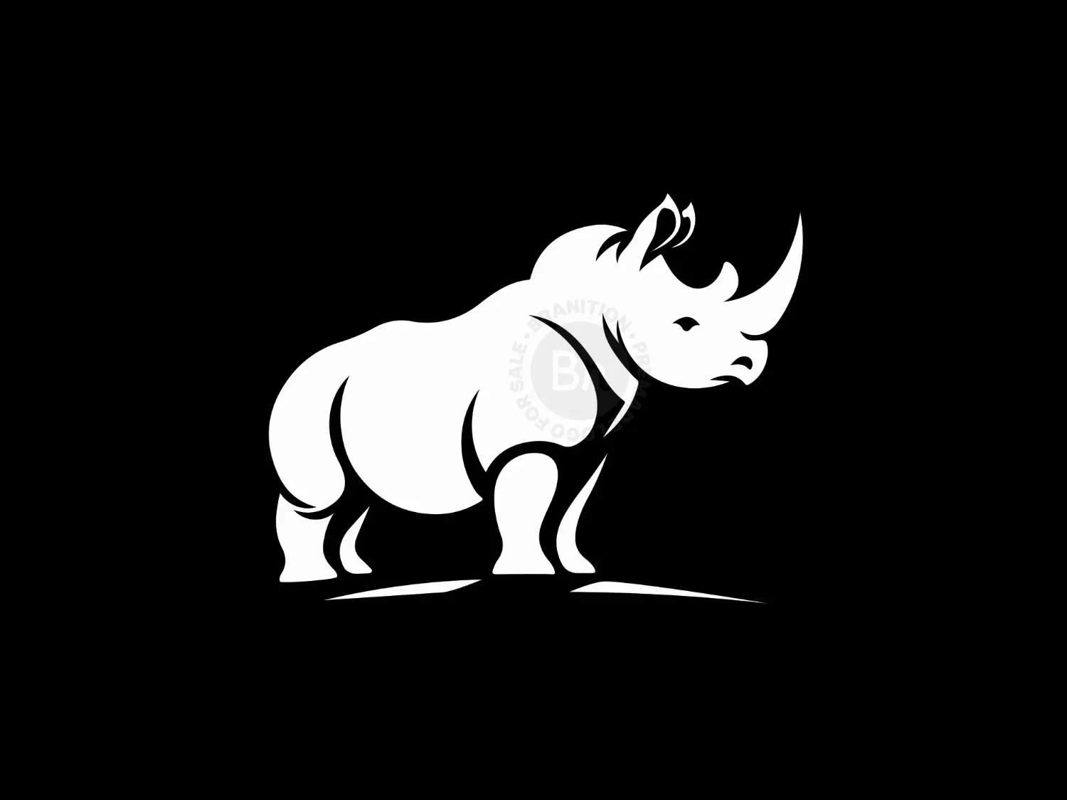 Elegant And Modern Rhinoceros Logo