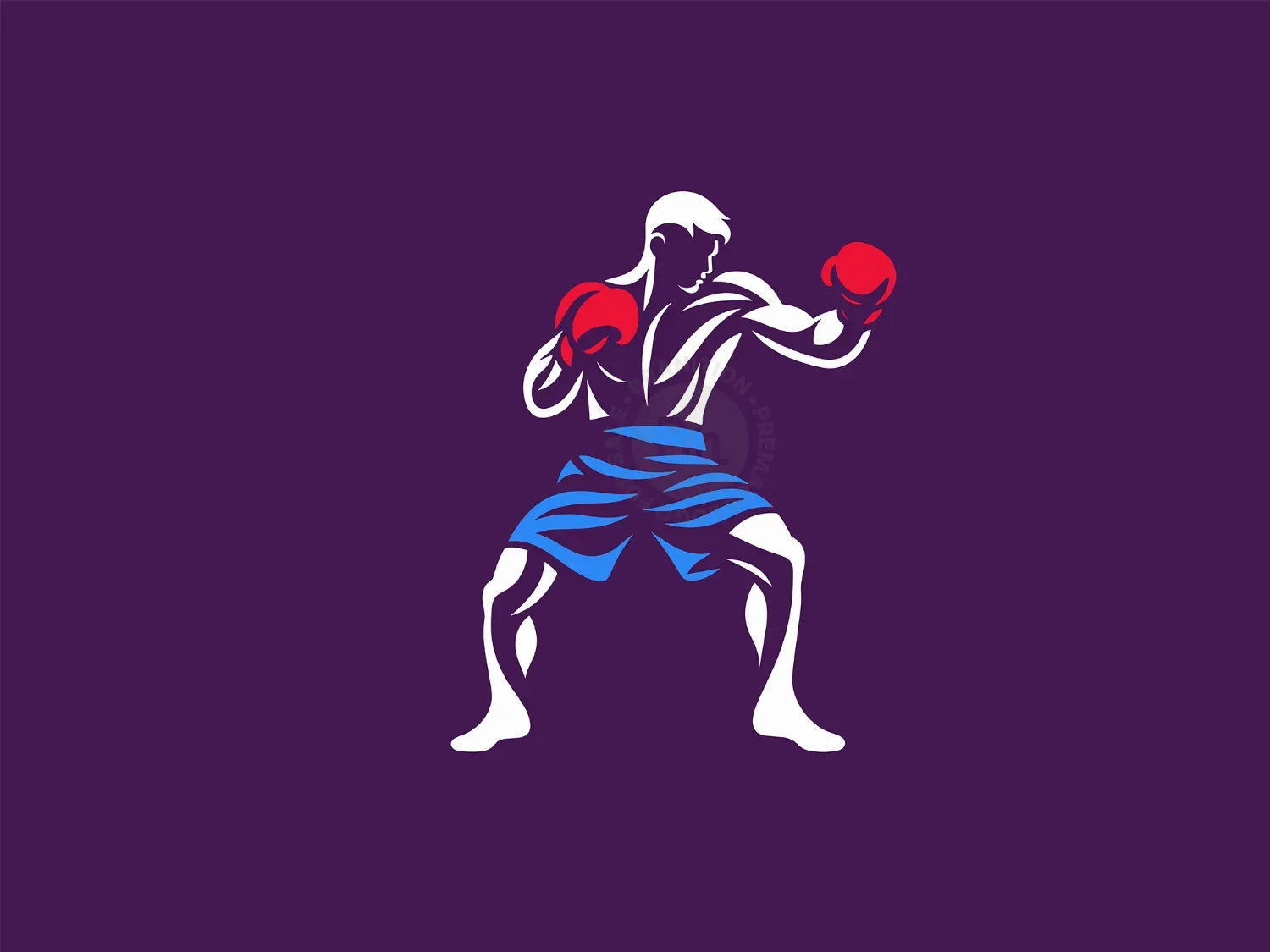 Modern And Abstract Boxer Sport Logo