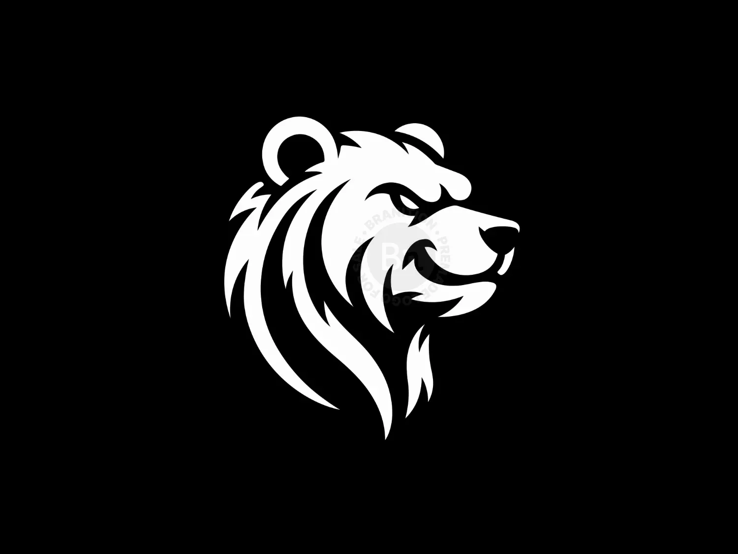 Elegant And Modern Bear Head Logo