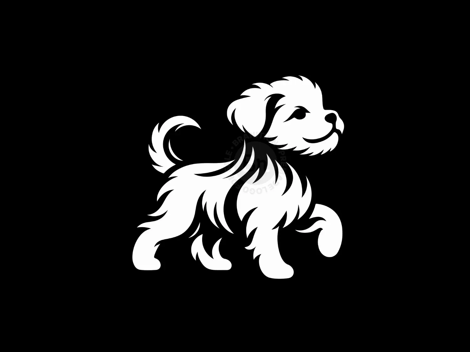 Modern And Elegant Puppy Logo