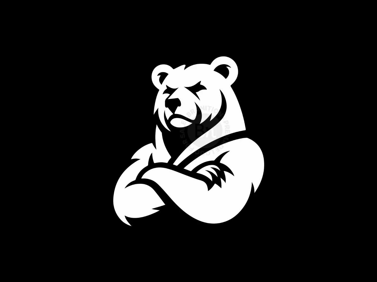 Abstract And Modern Bear Logo