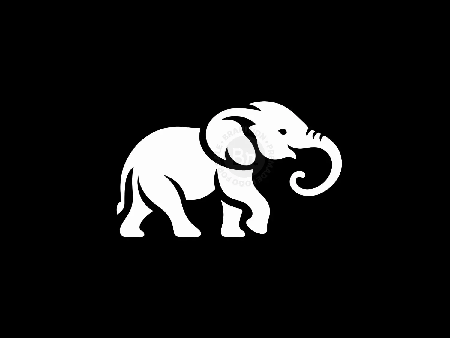 Cute And Elegant Baby Elephant Logo