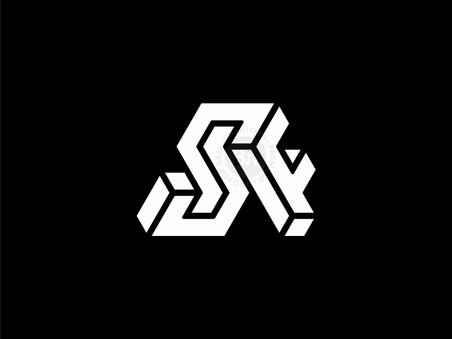 Letter SF Initial FS Geometric Logo