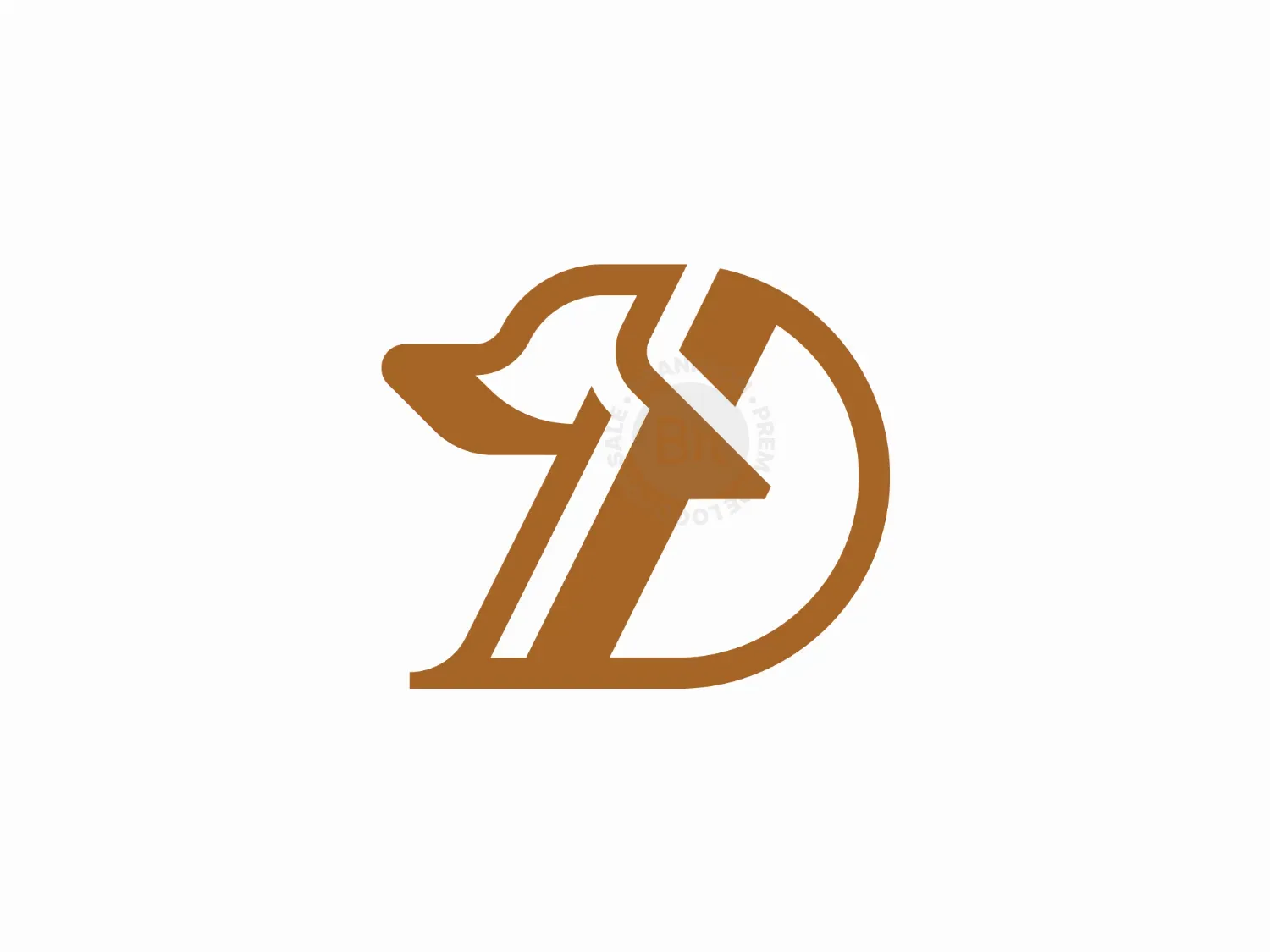 Letter D Dog Logo