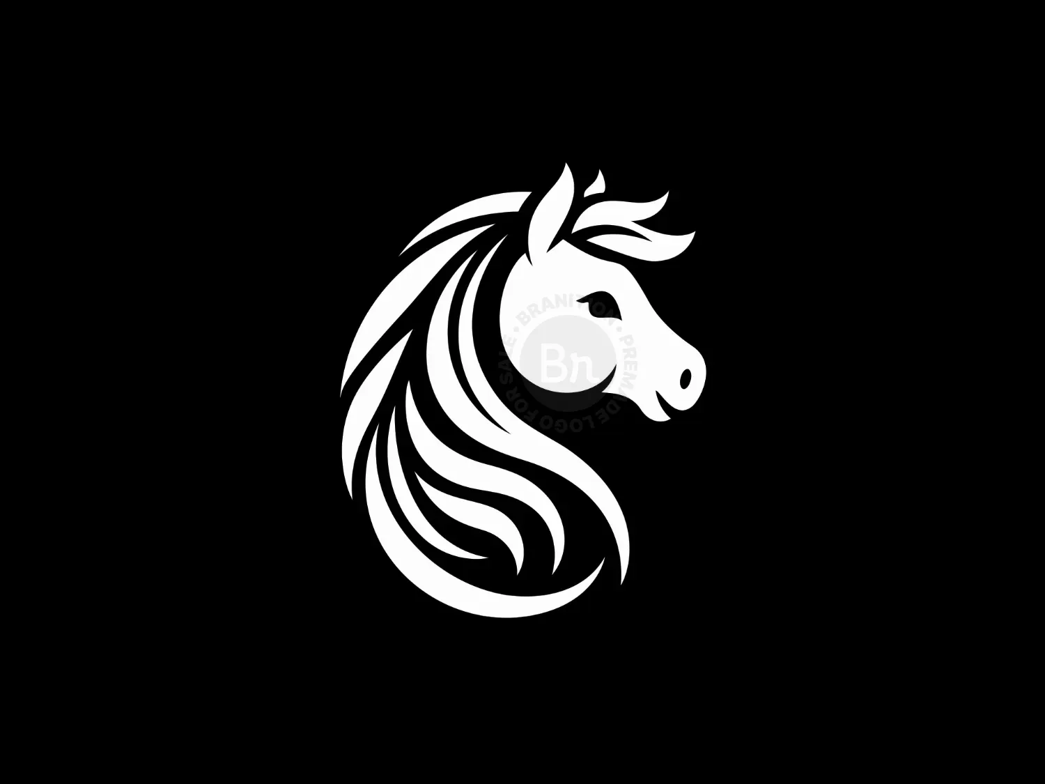 Cute And Elegant Horse Head Logo