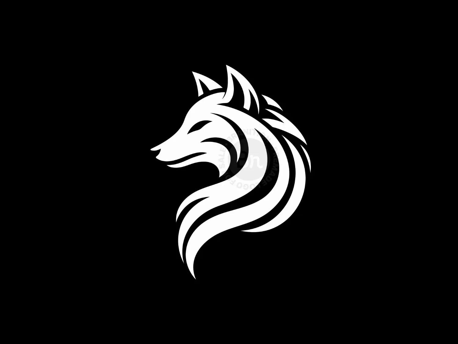 Abstract And Elegant Fox Head Logo