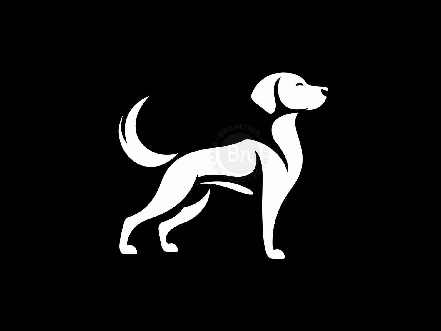 Abstract And Modern Silhouette Of Dog Logo