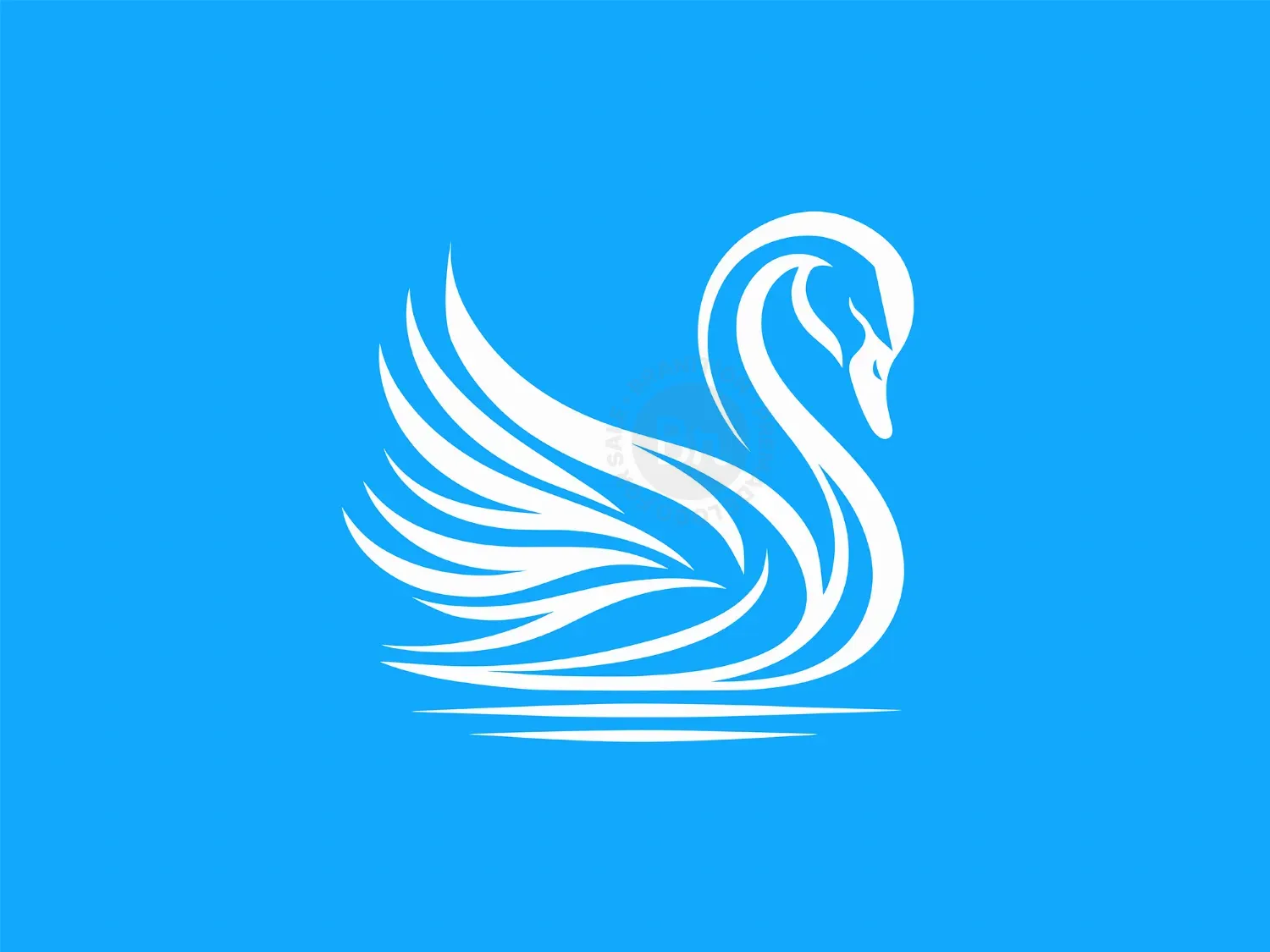 Modern And Elegant White Swan Logo