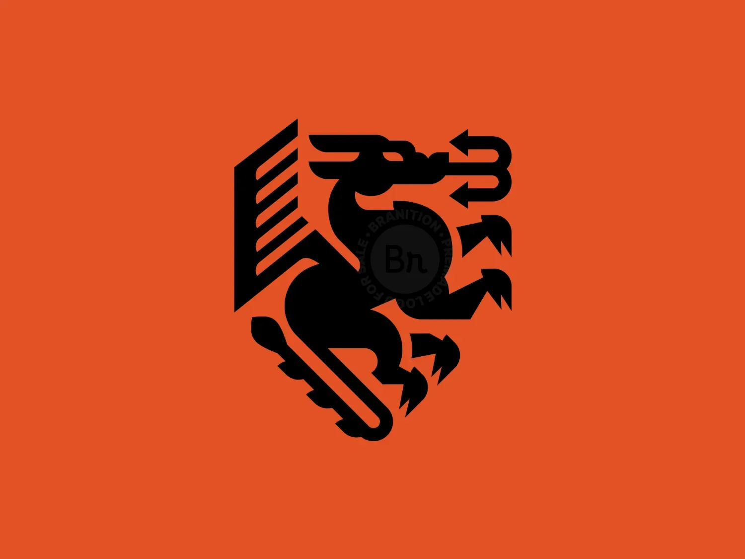 Geometric Dragon Heraldry