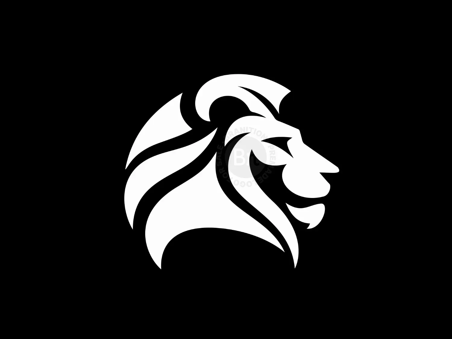 Abstract And Elegant Lion Head Logo