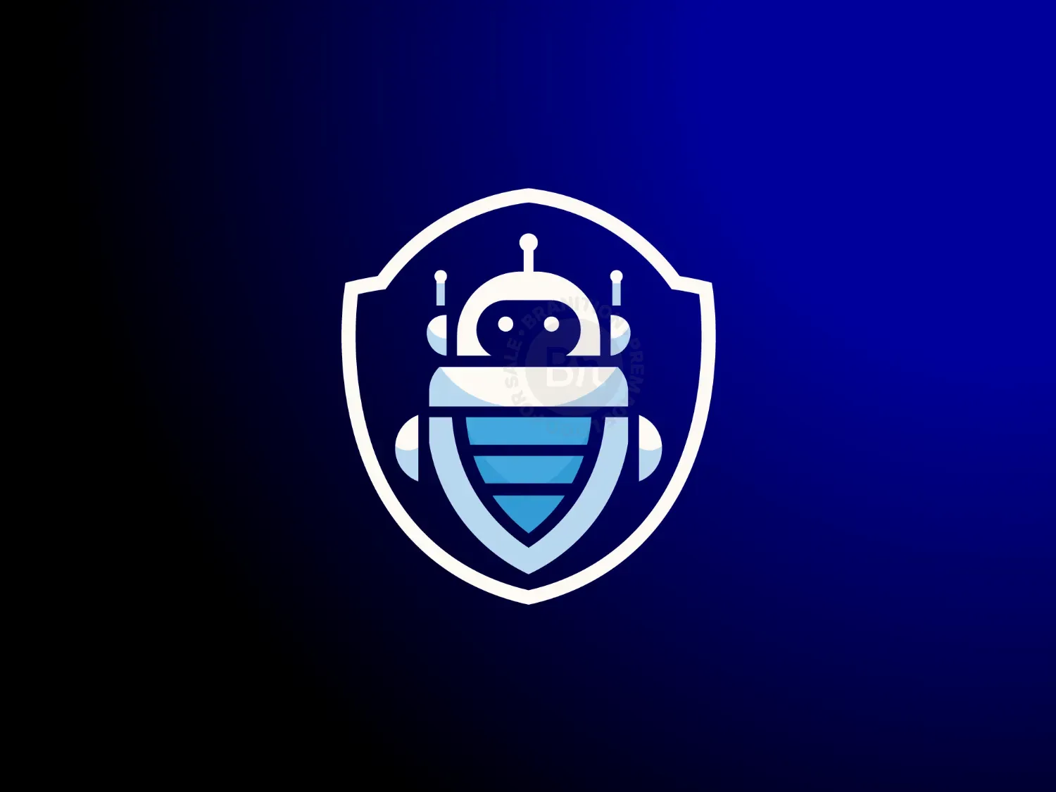 Modern Protective Robot Logo