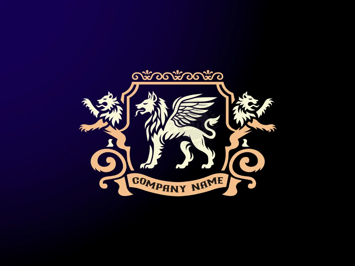 winged lion logo 1