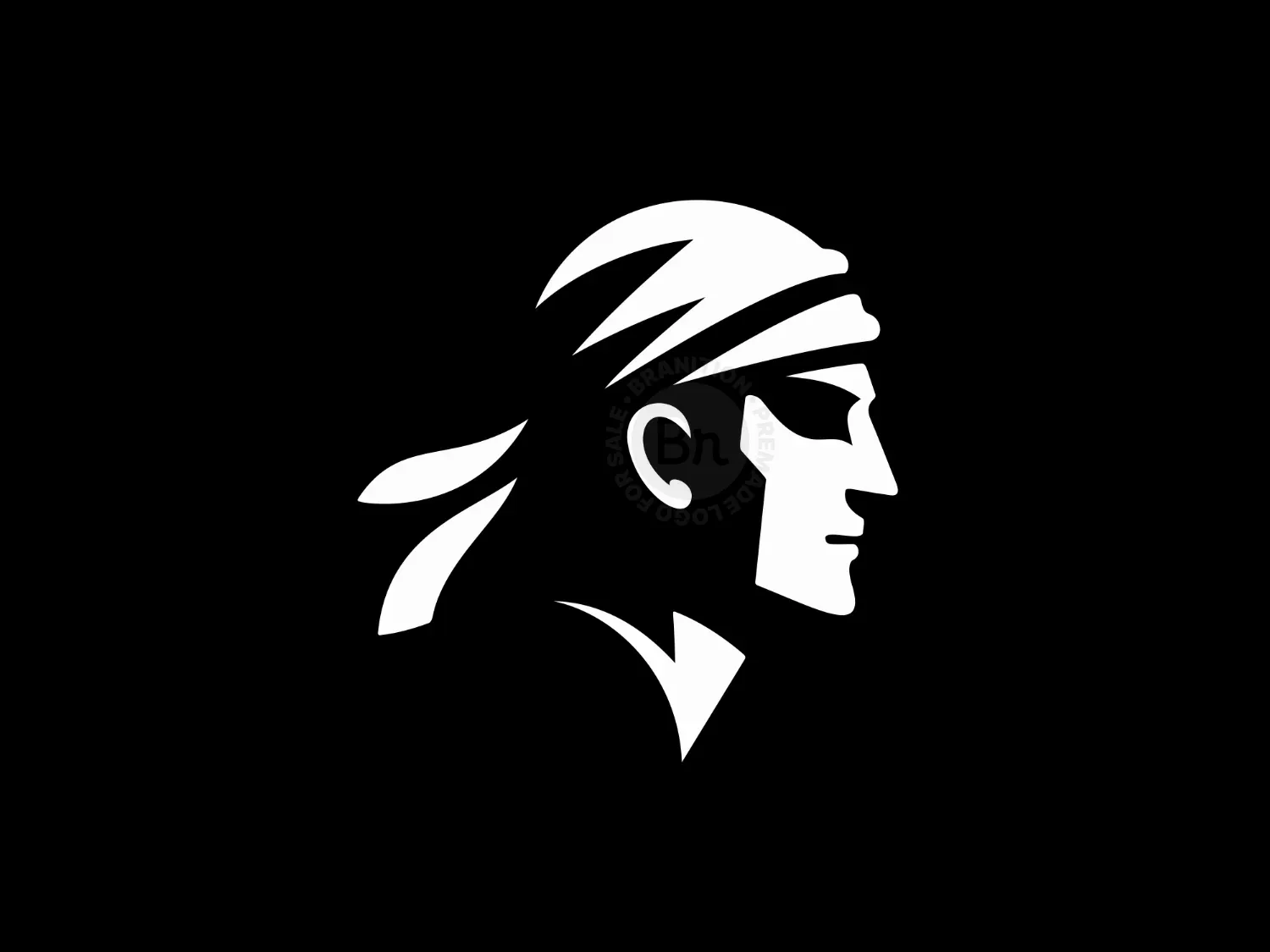 Abstract And Modern Pirate Head Logo