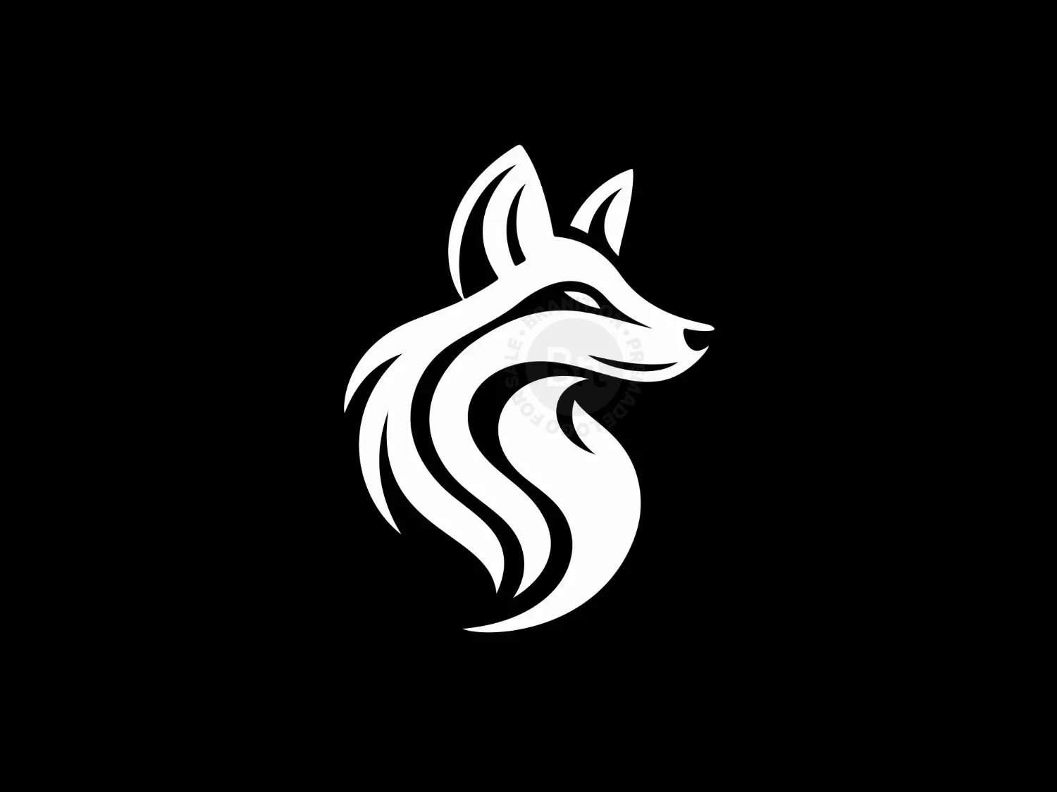 Elegant And Abstract Fox Head Logo