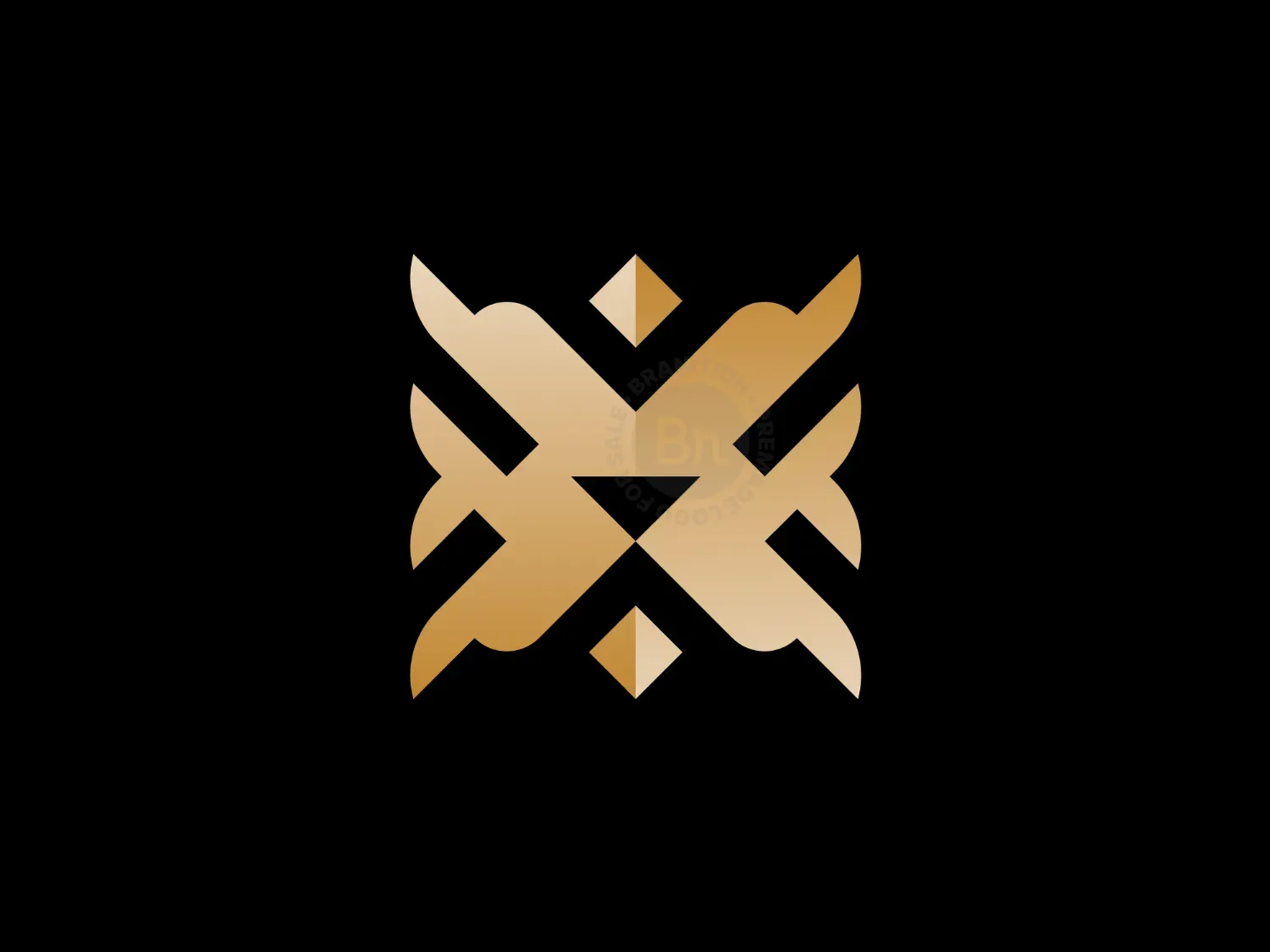 Golden X Lion Logo