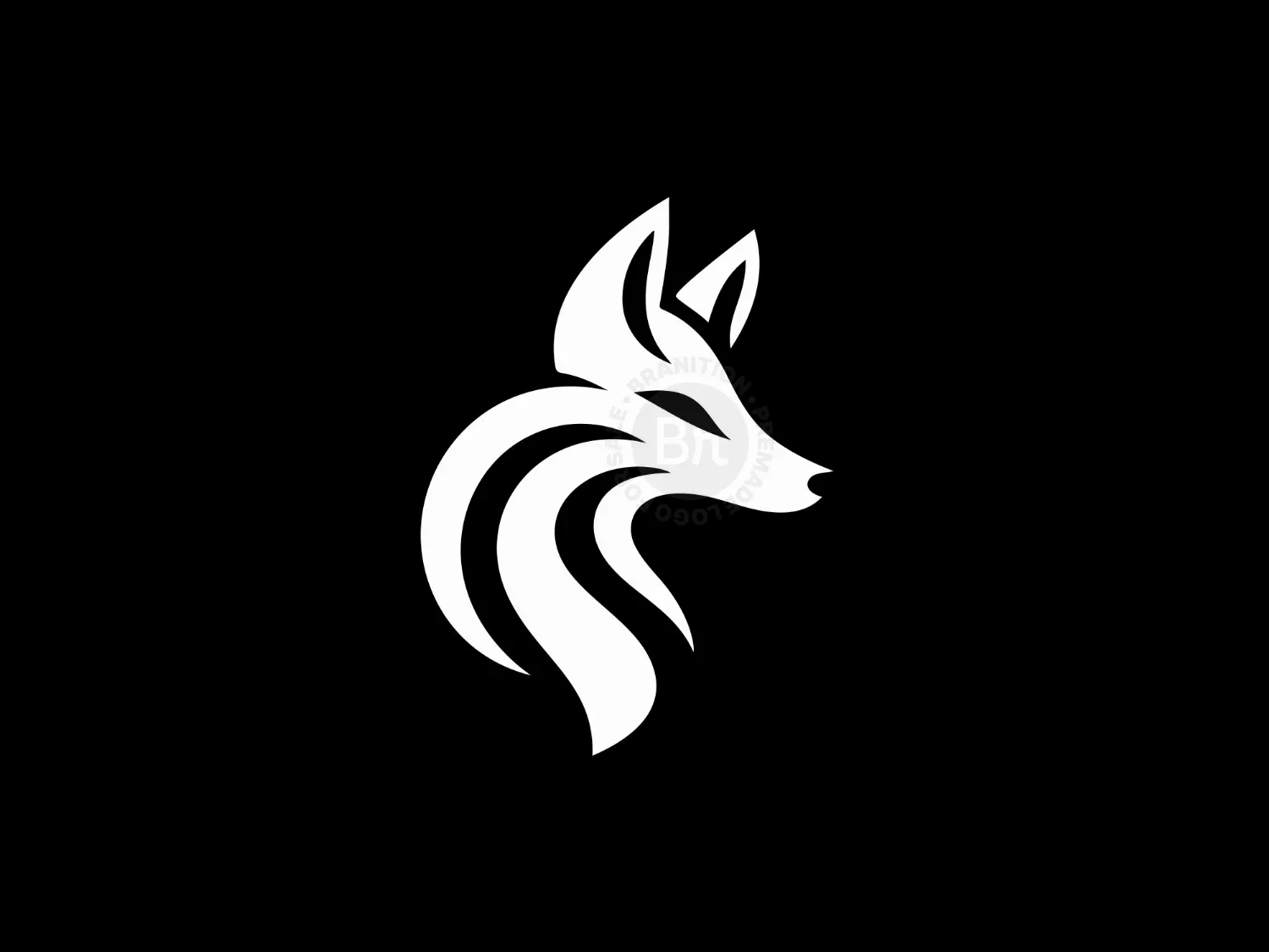 Elegant And Cute Fox Head Logo